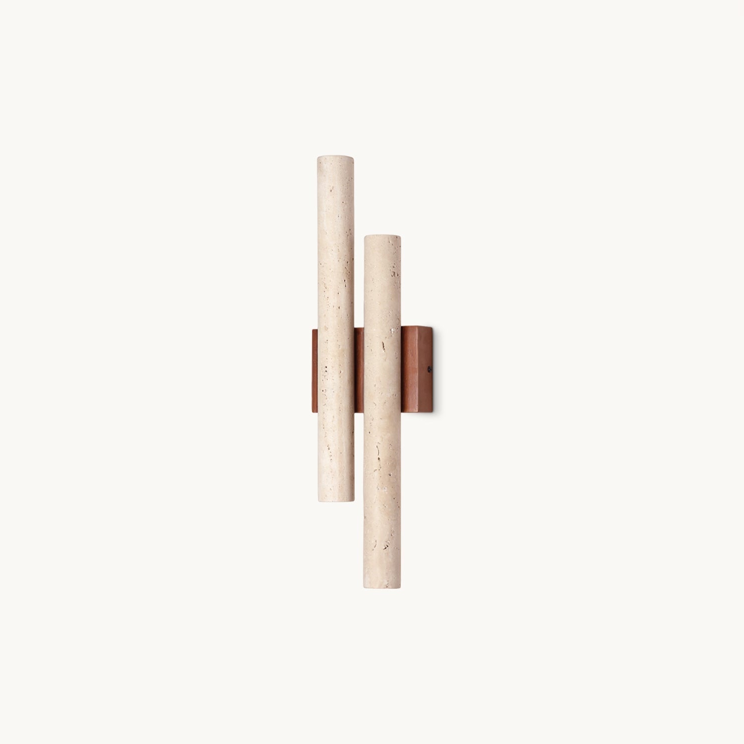 Modern Travertine Stone Wall Sconce With Warm LED Glow — Greenwich Home & Living
