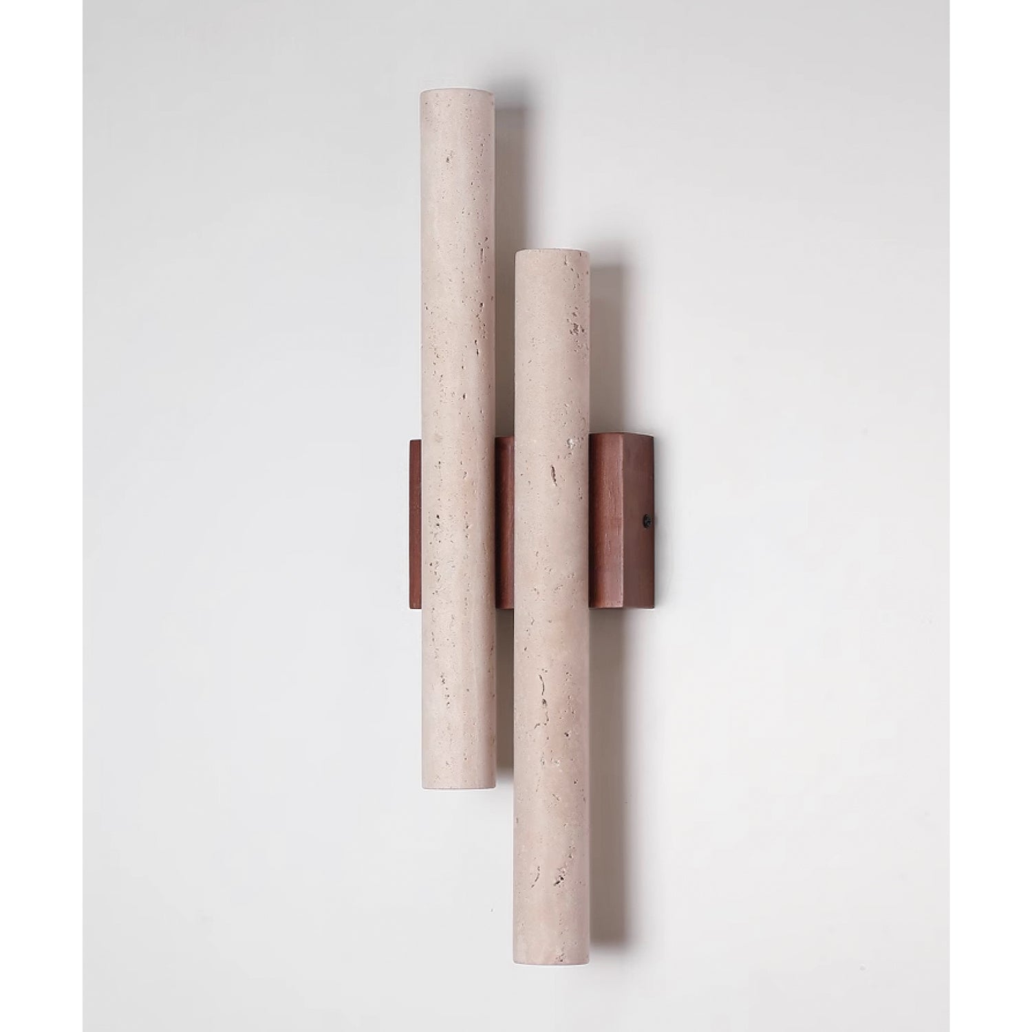 Modern Travertine Stone Wall Sconce With Warm LED Glow — Greenwich Home & Living