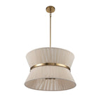 Modern Fabric Pendant Light With Tri-Color LED for Dining Room — Greenwich Home & Living