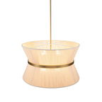 Modern Fabric Pendant Light With Tri-Color LED for Dining Room — Greenwich Home & Living