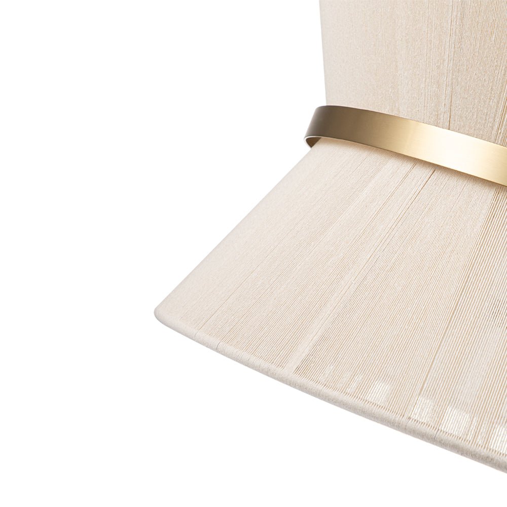 Modern Fabric Pendant Light With Tri-Color LED for Dining Room — Greenwich Home & Living
