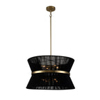 Modern Fabric Pendant Light With Tri-Color LED for Dining Room — Greenwich Home & Living