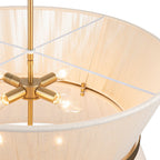 Modern Fabric Pendant Light With Tri-Color LED for Dining Room — Greenwich Home & Living