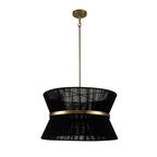 Modern Fabric Pendant Light With Tri-Color LED for Dining Room — Greenwich Home & Living