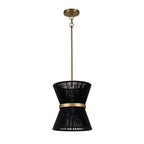 Modern Fabric Pendant Light With Tri-Color LED for Dining Room — Greenwich Home & Living