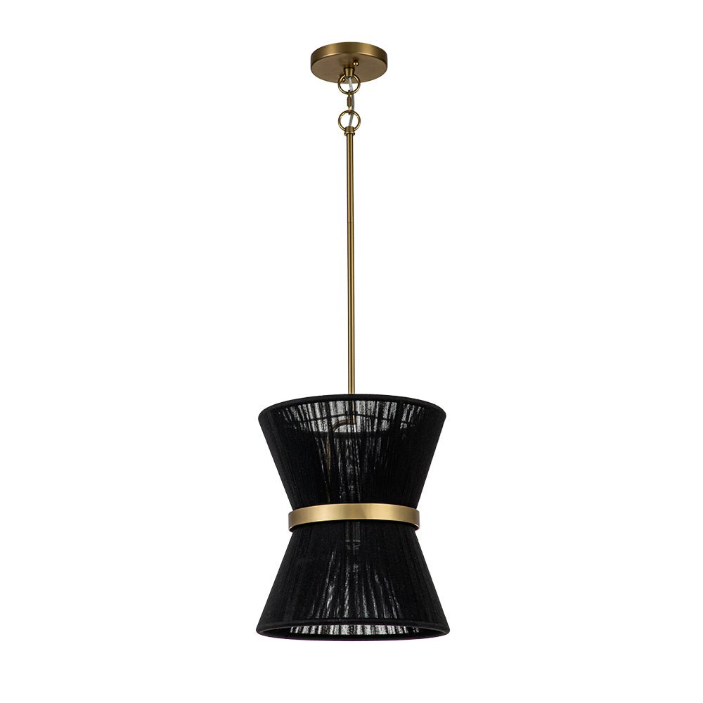 Modern Fabric Pendant Light With Tri-Color LED for Dining Room — Greenwich Home & Living