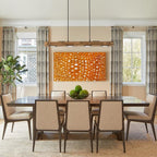 Rustic Wood Linear Pendant Light With Dimmable LED for Kitchen Island — Greenwich Home & Living