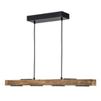 Rustic Wood Linear Pendant Light With Dimmable LED for Kitchen Island — Greenwich Home & Living