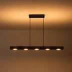 Rustic Wood Linear Pendant Light With Dimmable LED for Kitchen Island — Greenwich Home & Living