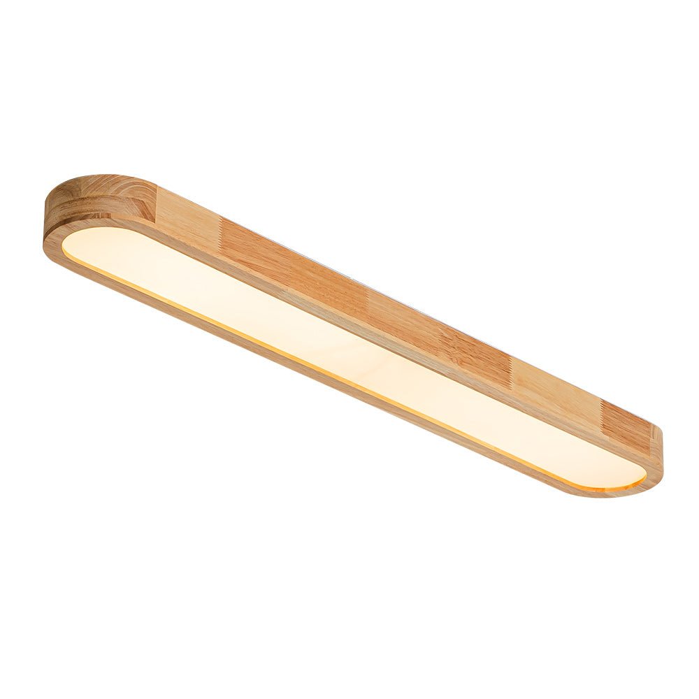 Modern Wood Flush Mount Ceiling Light With Remote Dimming — Greenwich Home & Living