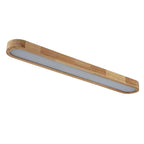 Modern Wood Flush Mount Ceiling Light With Remote Dimming — Greenwich Home & Living