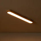 Modern Wood Flush Mount Ceiling Light With Remote Dimming — Greenwich Home & Living