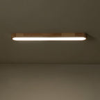 Modern Wood Flush Mount Ceiling Light With Remote Dimming — Greenwich Home & Living