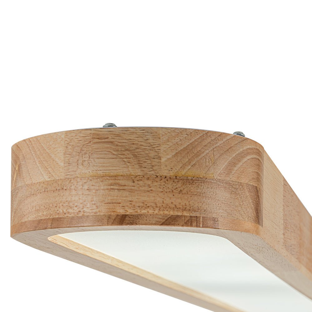 Modern Wood Flush Mount Ceiling Light With Remote Dimming — Greenwich Home & Living