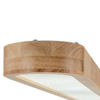 Modern Wood Flush Mount Ceiling Light With Remote Dimming — Greenwich Home & Living