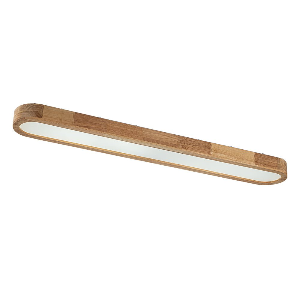 Modern Wood Flush Mount Ceiling Light With Remote Dimming — Greenwich Home & Living