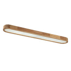 Modern Wood Flush Mount Ceiling Light With Remote Dimming — Greenwich Home & Living