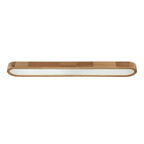 Modern Wood Flush Mount Ceiling Light With Remote Dimming — Greenwich Home & Living