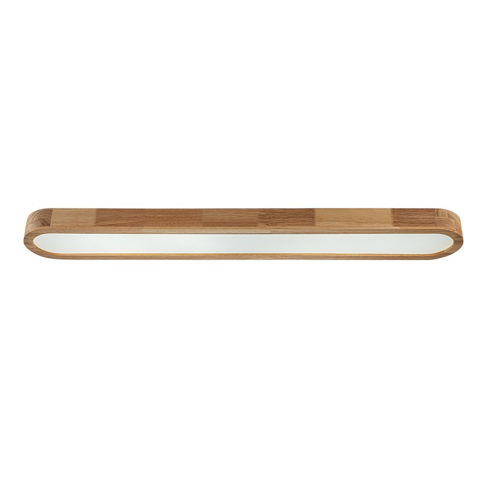Modern Wood Flush Mount Ceiling Light With Remote Dimming — Greenwich Home & Living