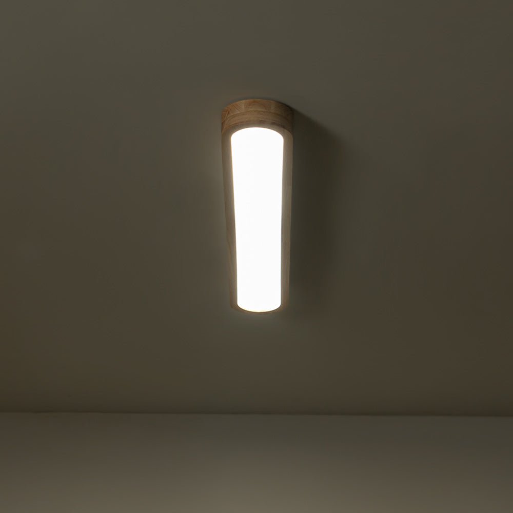 Modern Wood Flush Mount Ceiling Light With Remote Dimming — Greenwich Home & Living
