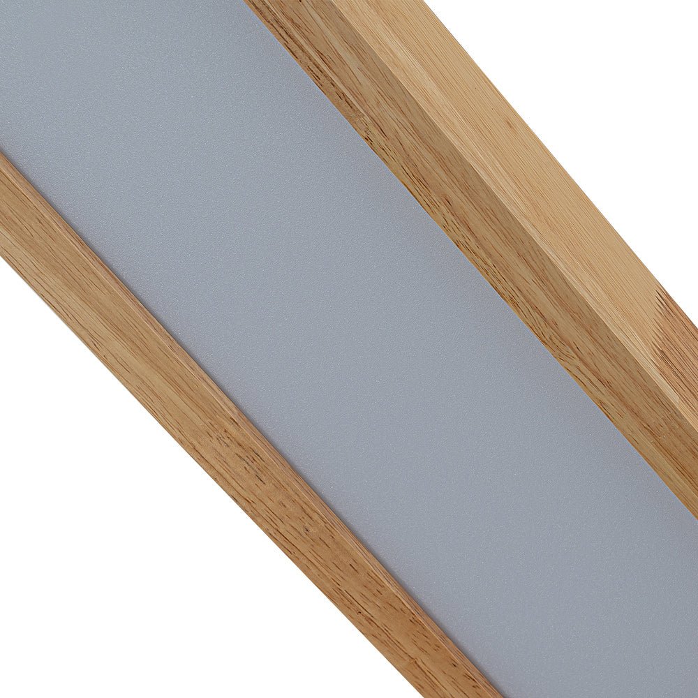 Modern Wood Flush Mount Ceiling Light With Remote Dimming — Greenwich Home & Living