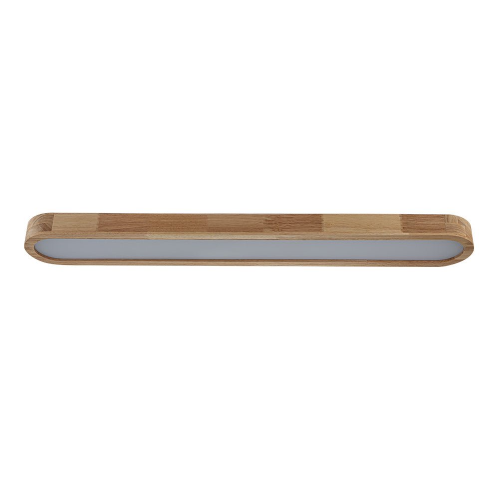 Modern Wood Flush Mount Ceiling Light With Remote Dimming — Greenwich Home & Living
