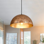 Modern Iron Pendant Light for Living Room in Distressed Gold — Greenwich Home & Living