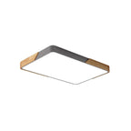 Scandinavian Wood Flush Mount Ceiling Light With Remote Dimming — Greenwich Home & Living