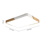 Scandinavian Wood Flush Mount Ceiling Light With Remote Dimming — Greenwich Home & Living