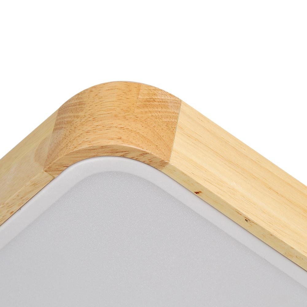 Scandinavian Wood Flush Mount Ceiling Light With Remote Dimming — Greenwich Home & Living