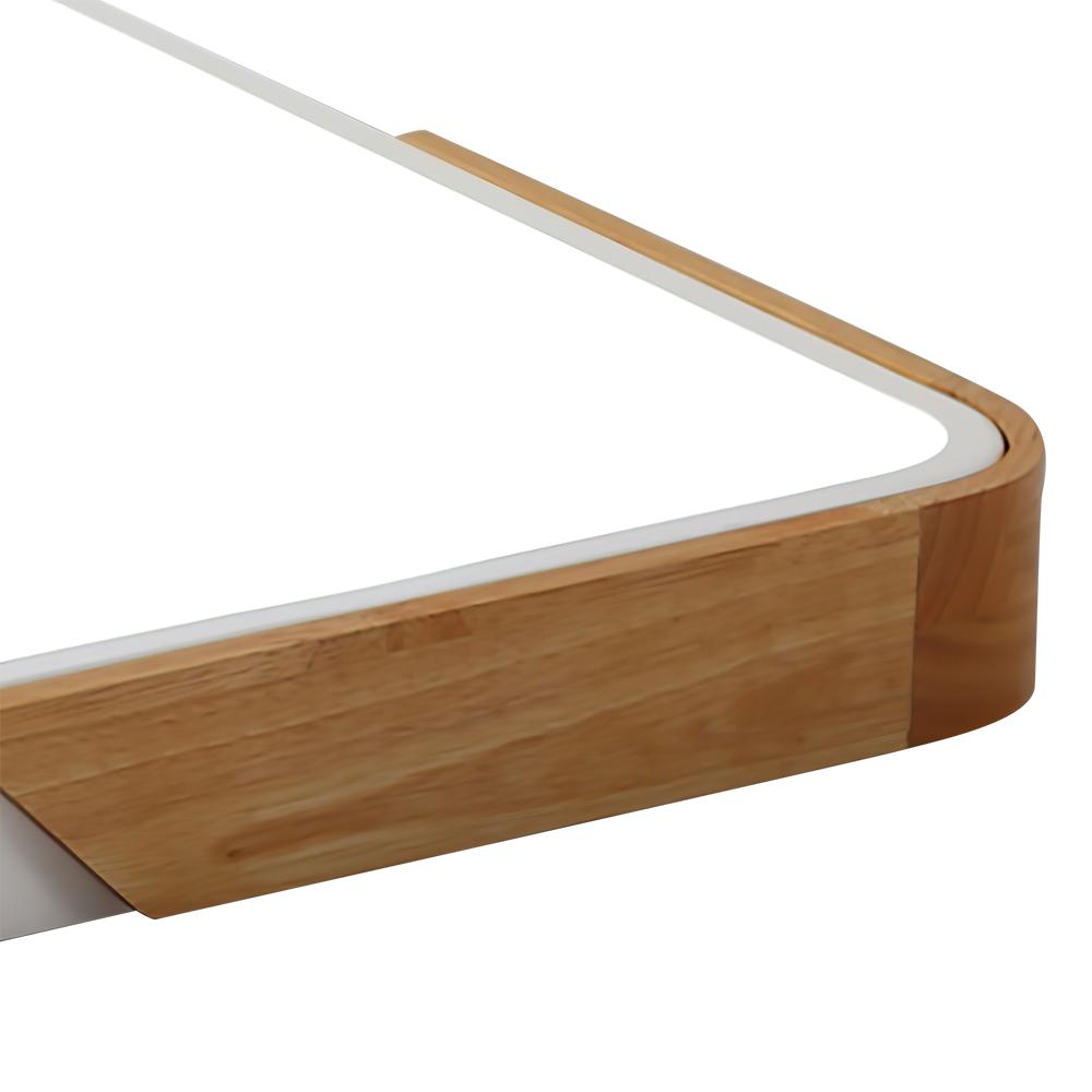 Scandinavian Wood Flush Mount Ceiling Light With Remote Dimming — Greenwich Home & Living