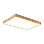 Scandinavian Wood Flush Mount Ceiling Light With Remote Dimming — Greenwich Home & Living