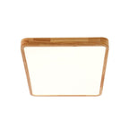 Scandinavian Wood Flush Mount Ceiling Light With Remote Dimming — Greenwich Home & Living