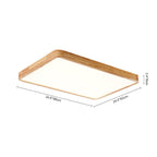 Scandinavian Wood Flush Mount Ceiling Light With Remote Dimming — Greenwich Home & Living