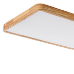 Scandinavian Wood Flush Mount Ceiling Light With Remote Dimming — Greenwich Home & Living