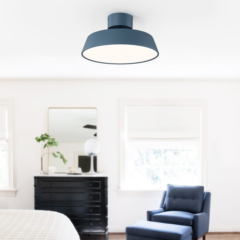 Modern Metal Semi-Flush Mount Ceiling Light for Living Room — Greenwich Home & Living