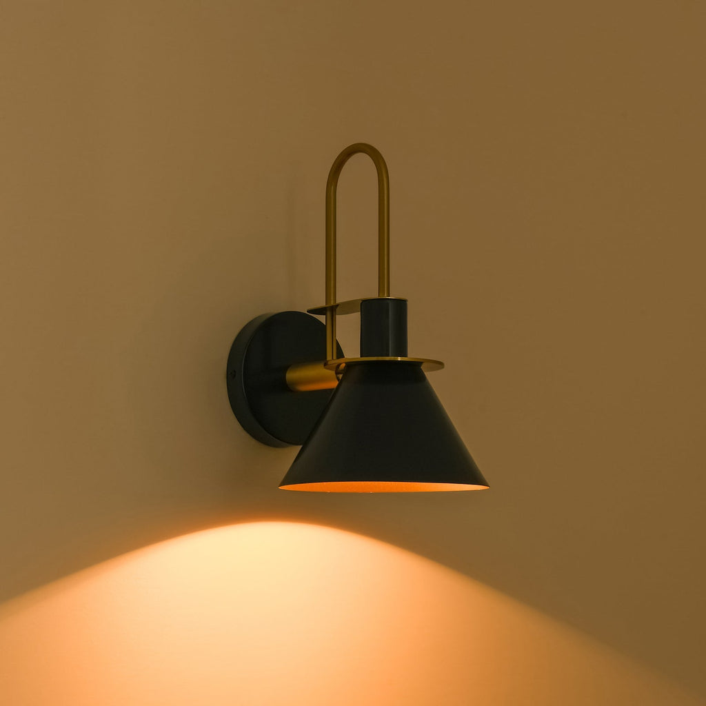 Modern Iron Wall Sconce With Warm LED Glow — Greenwich Home & Living
