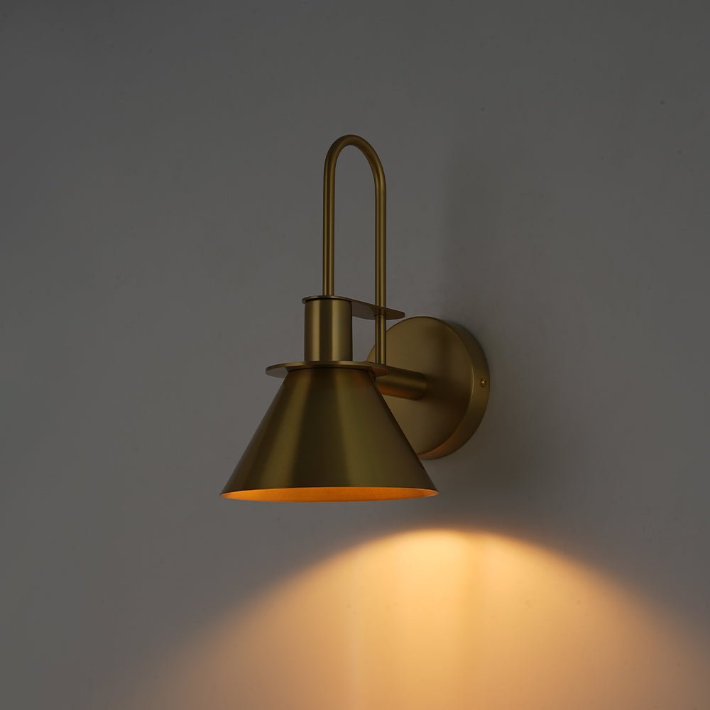 Modern Iron Wall Sconce With Warm LED Glow — Greenwich Home & Living