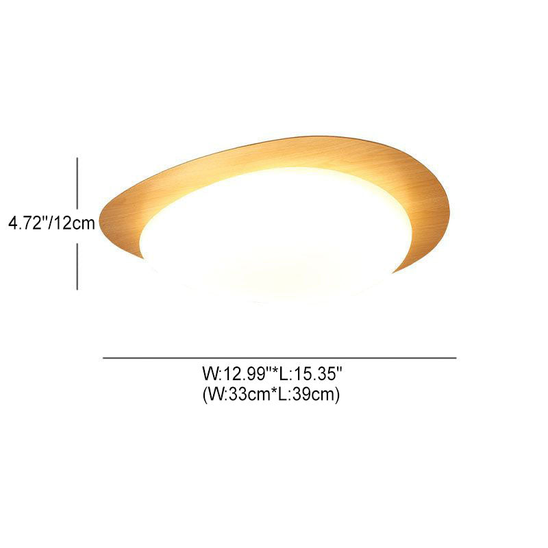 Modern Wood Flush Mount Ceiling Light With Stepless Dimming — Greenwich Home & Living